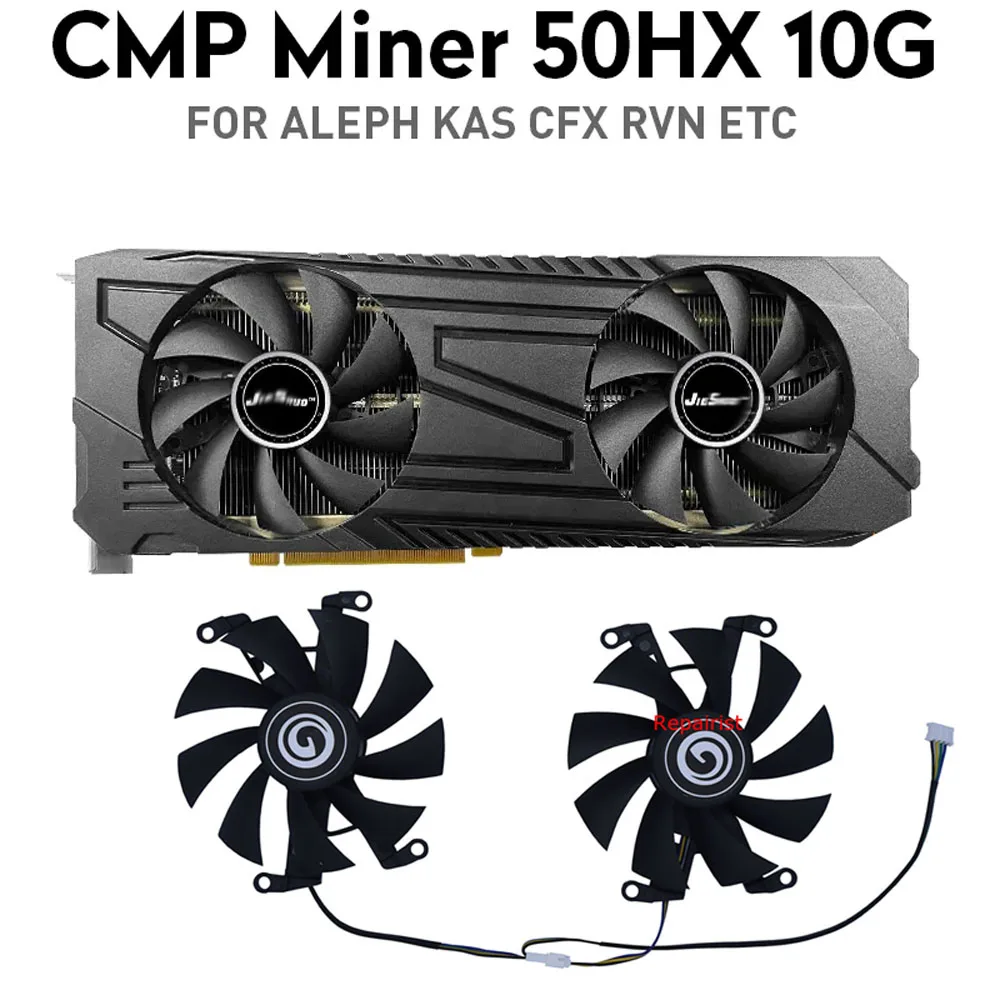 Nvidia Graphics Mining Card Fan Placa de Vídeo Cooling Jieshuo Cmp50hx 10g Cmp 50hx 10gbvga Cooling Pcs Conjunto