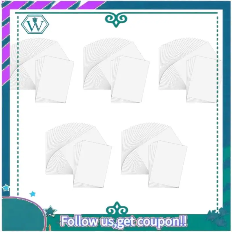 A75Q-125 시트 인쇄 가능 비닐 스티커 용지 자체 접착 방수 무광택 흰색 인쇄 용지 시트, 잉크젯 프린터용