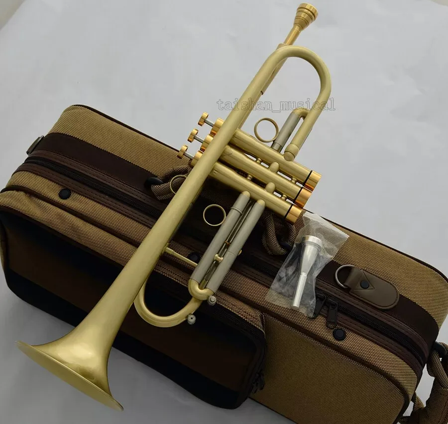Professional Brushed Trumpet Horn 0.459'' Bore With Case