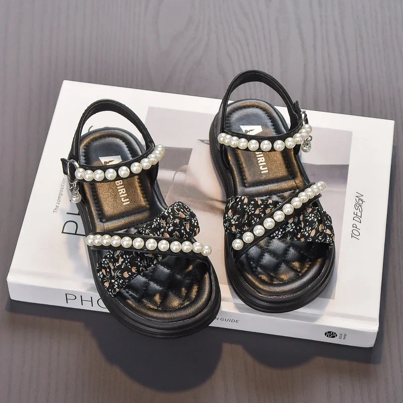 Girls Pearl Sandals Kids Fashion Shoes