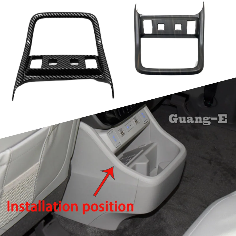 

Для Hyundai Custo 2021 2022 2023 2024 ABS пластиковый Автомобильный задний подлокотник крышка выпускного отверстия вентиляционного отверстия отделка каркас аксессуары для интерьера