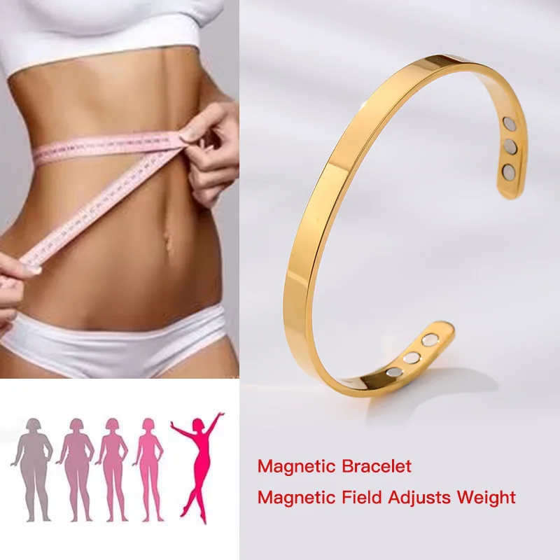 Elegant Titanium Steel & Copper Magnetic Bracelet – Adjustable Wellness Jewelry Gift