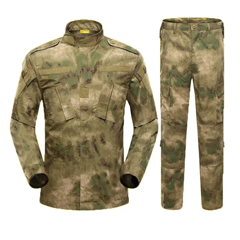 Tactical Suit Combat Uniform Men Multicam FG atacs Airsoft Uniform Paintball Sniper Camouflage Tactical Suit Camping Outdoor Hunting Clothes