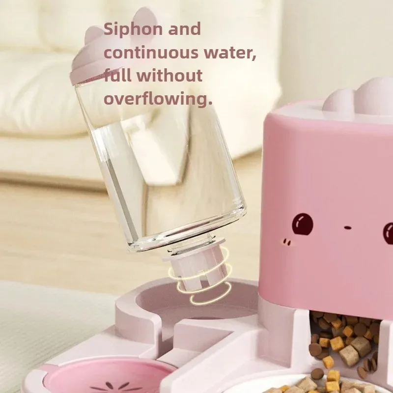 Cat Automatic Feeder Cute Smiling Feeding and Water Dispenser New Pet Supplies Suitable for Both Cats and Dogs Cat Automatic Feeder Cute Smiling Feeding and Water Dispenser New Pet Supplies Suitable for Both Cats and Dogs