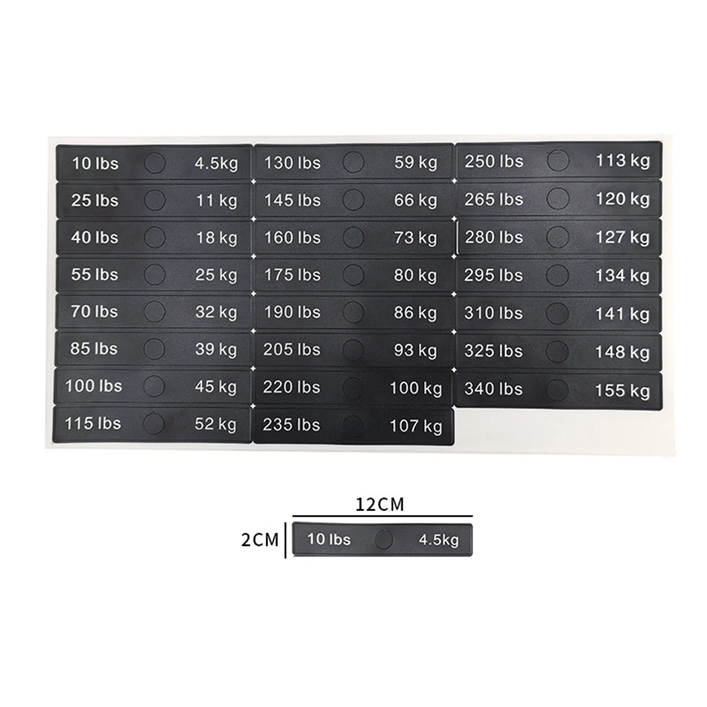 10LB-200LB/340LB Fitness Equipment Weight Identification Stickers PP Plastic Number Weight Stack Label Gym Weight Block Parts 4