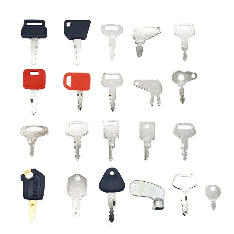 21PCS Heavy Equipment Ignition Keys Set AT195302 AR51481 H800R Compatible with John Deere Dozer Backhoe