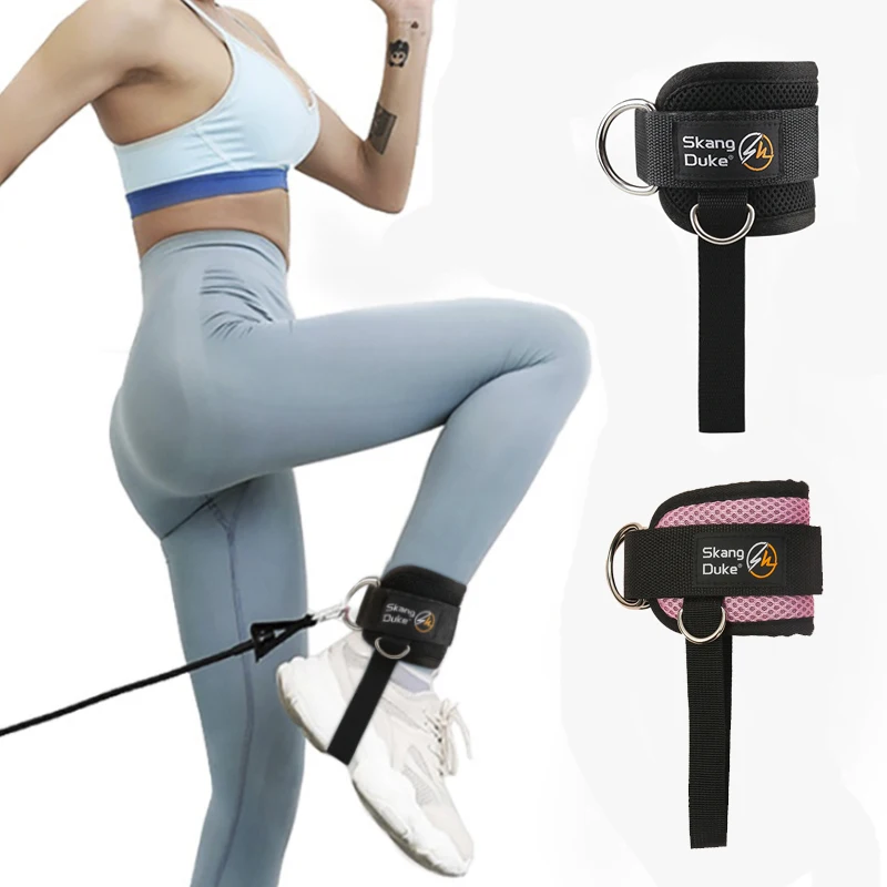 Paire De Sangles De Cheville Pour Machine à Câble - Réglables Avec Anneaux En D - Fitness