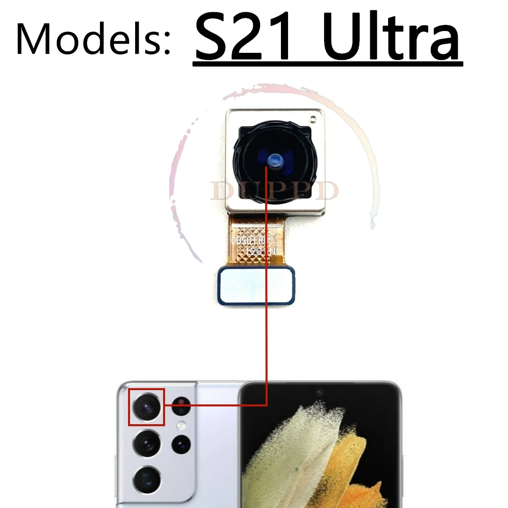 Set completo Fotocamera posteriore anteriore per Samsung Galaxy S21 Ultra 5G G998B G998U Frontale Selfie Indietro Modulo fotocamera Pezzi di ricambio - Image 6