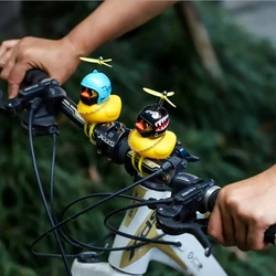 Car Duck Helmet Breaking Wind Little Yellow Duck Road Bike Riding Accessories with Switch Light Elastic rope Style