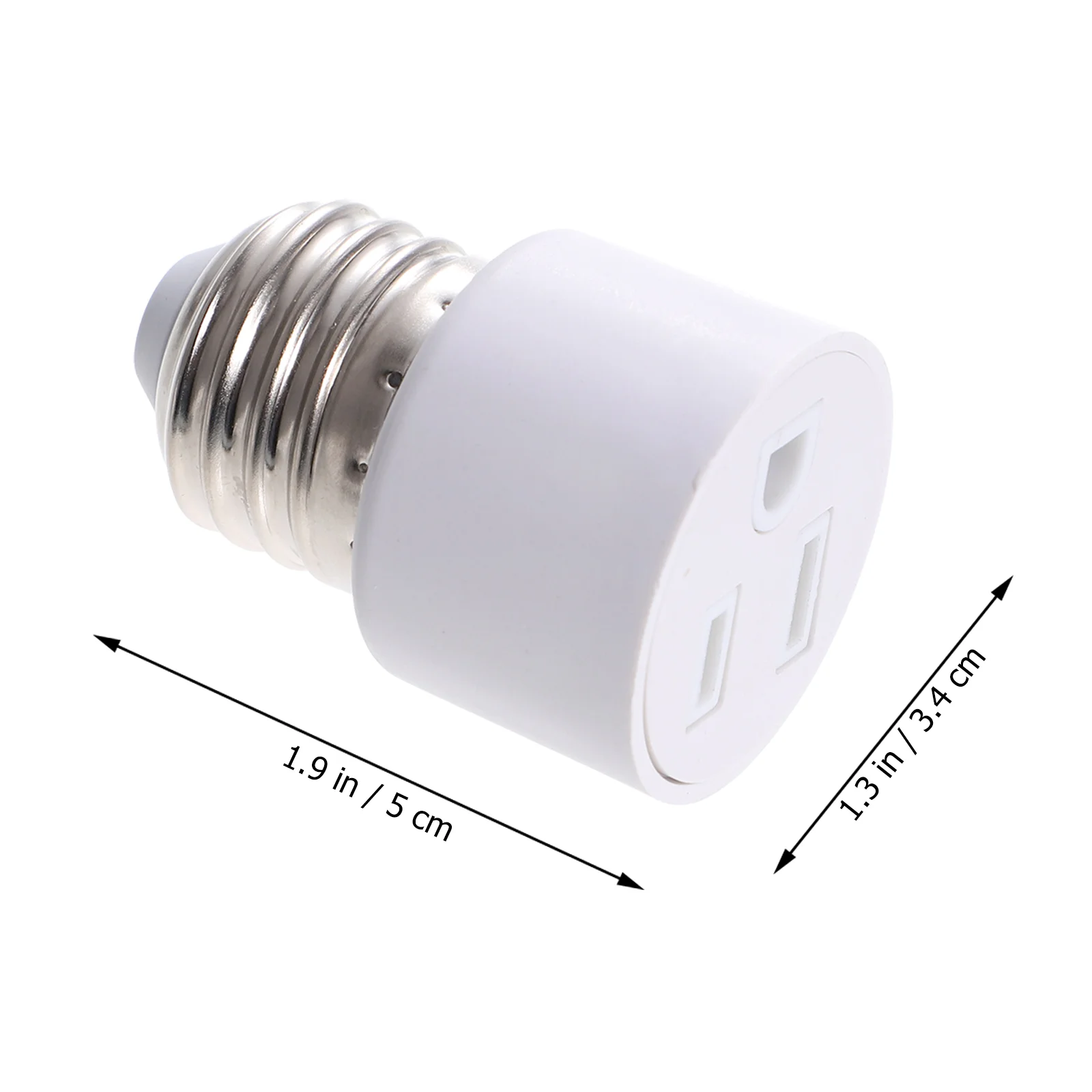 2 Pcs E27 Adapter Outlet Plug Splitter Light Bulb Socket Converter Abs Copper Lamp Bases Lighting Accessories Portable Screw