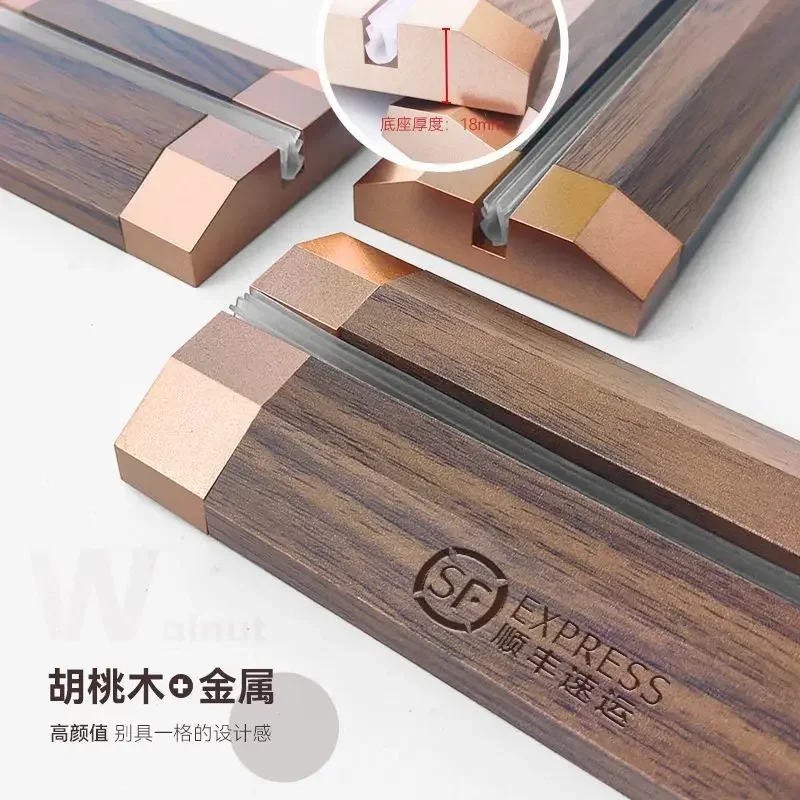 거치대 바 비즈니스 나무 지지대 바인더, 나무 호두 페이지 넘기기 메뉴 카드, 스탠드 디스플레이 레스토랑용 데스크탑