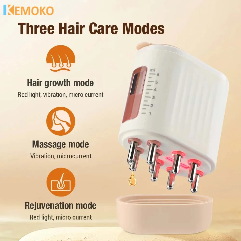 Electric Head Scalp Massager Hair Growth Oil Serum Comb Waterproof Head Scratcher Regrowth With Red Light Therapy Hair Treatment гельтек сыворотка для лица true baby face serum from russia with love 30 0