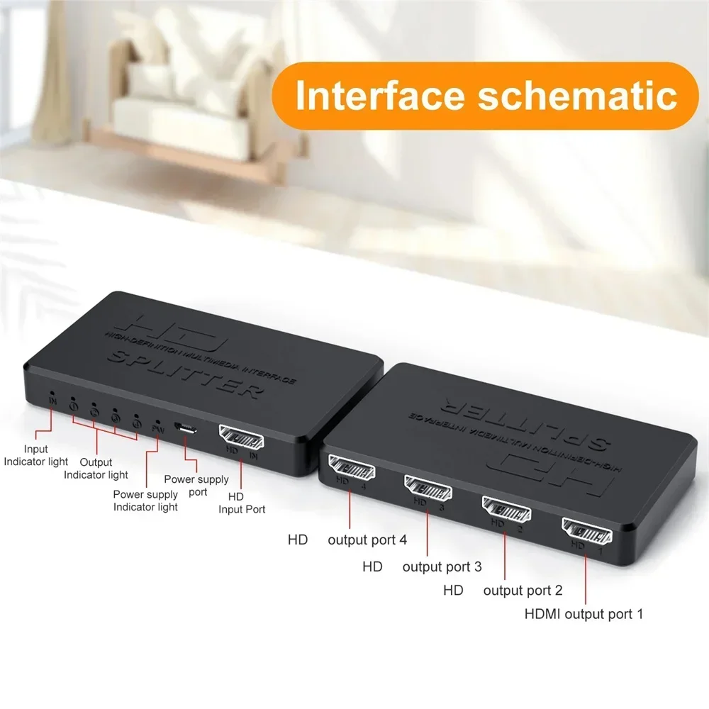 1 in 4 Out HDMI ȣȯ й HD 4K  ó ̺  PS4 Ʈ  TV ڽ   1x4 