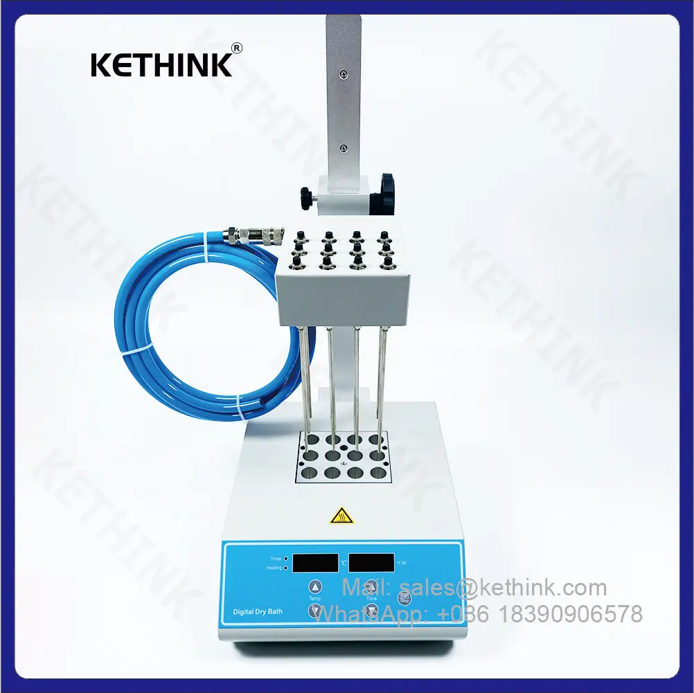 KETHINK 실험실 장치 KT-ND200-1, 휴대용 액체 샘플 농축 기계, 질소 샘플 농축 장치