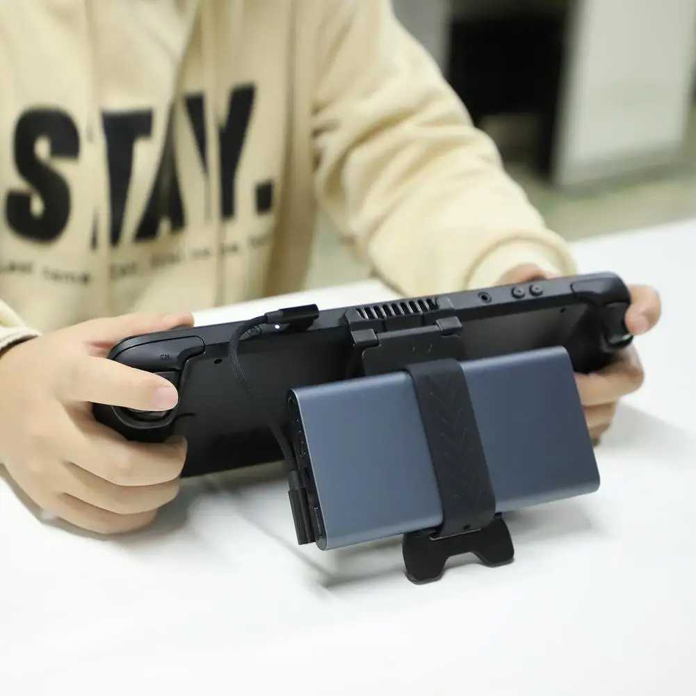 For Steam Deck Host Adjustable Holder Mount Power Bank Desk Bracket Multi-function Stand Kickstand Game Console Accessories