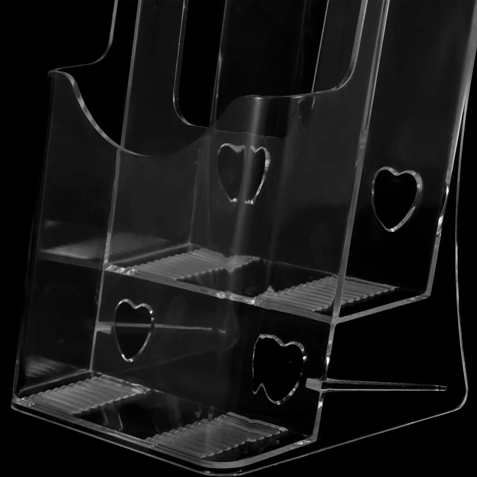 Acrylic Vertical Stationery Shelf Transparent PET Desktop File Storage Box Organizer Brochure Holder Acrylic Pamphlet Display 4