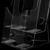 Acrylic Vertical Stationery Shelf Transparent PET Desktop File Storage Box Organizer Brochure Holder Acrylic Pamphlet Display 4