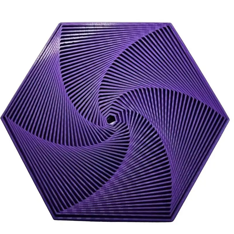 Fidget Toys 3D Printed Fractal Hexagon Portable Playing Sensory Anti-stress Desktop Ornament Kid Visual