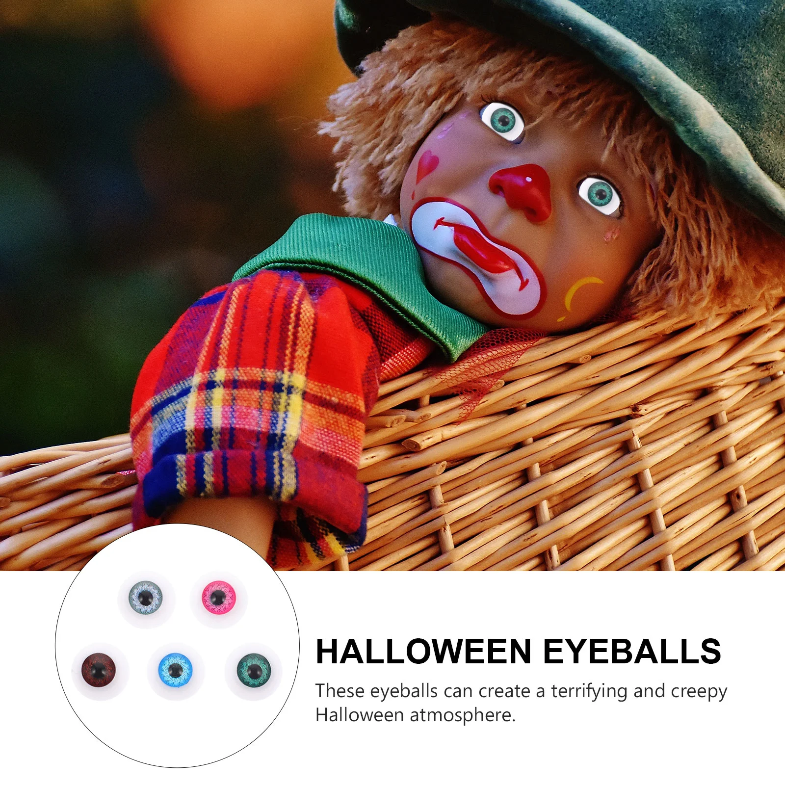 

50pcs Halloween Eyeballs DIY Craft Supplies Decorative Dolls Eyes