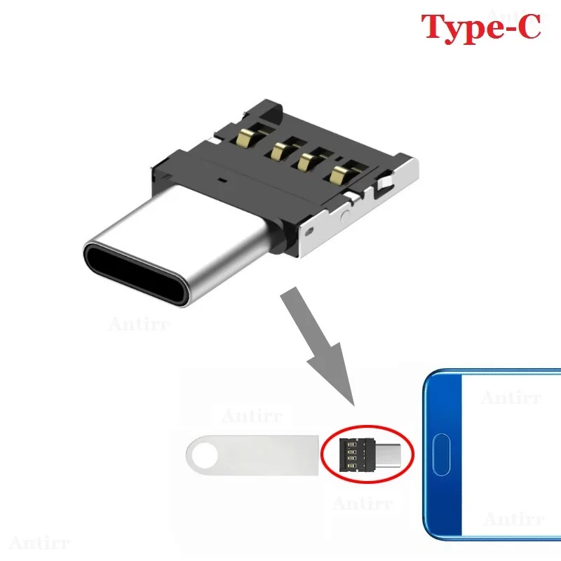 

1pc Type-C USB-C Connector Type C USB 3.1 Male to USB Female OTG Adapter Converter For Android Tablet Phone Flash Drive U Disk