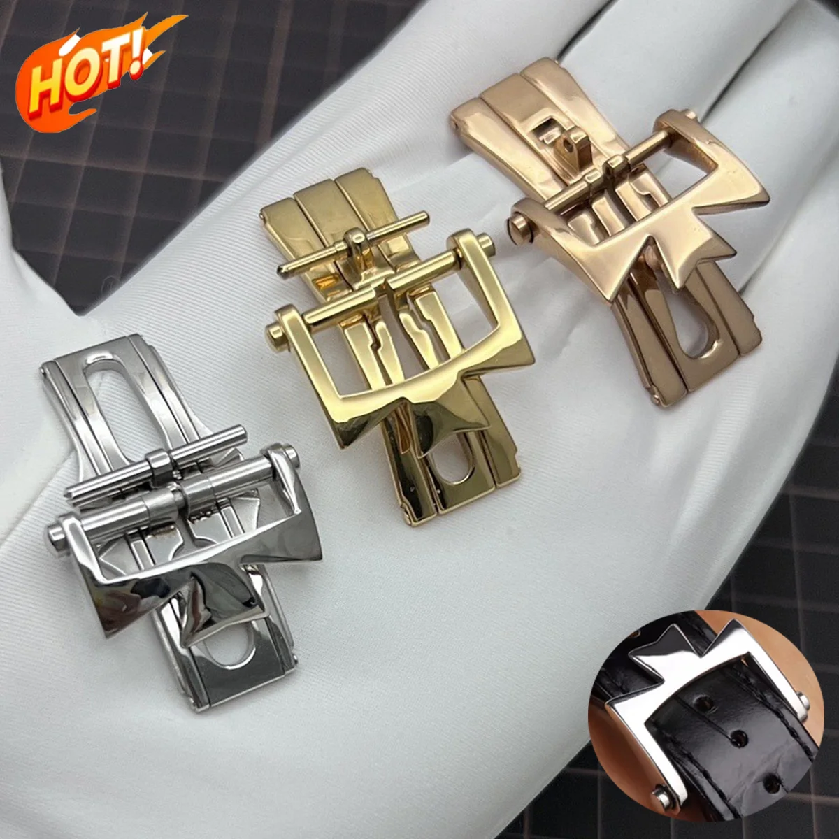 Luxury Watch Strap with Original Style Butterfly Buckle - Premium Accessory