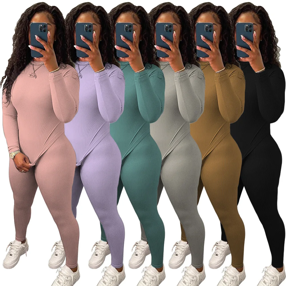 

Solid Tracksuits Sweatsuit Two Piece Sets Pullovers Tops Sweatshirts 2022 Women Outfit Fall Y2K Clothes Streetwear Sweat Pants