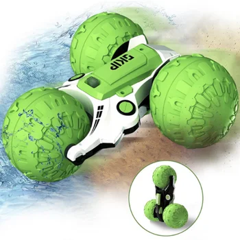 radio controlled car 2.4G Amphibious Stunt RC Car Double-sided Drift flip Tumbling Driving Toys 1