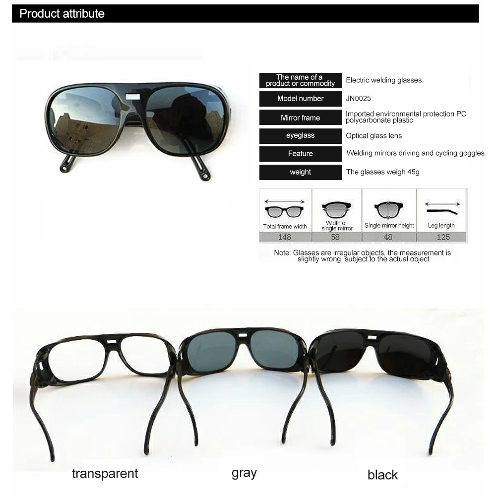 Welding Glasses 1PCS Auto-darkening Protective Screen Sealed Anti-splash Eye Protection