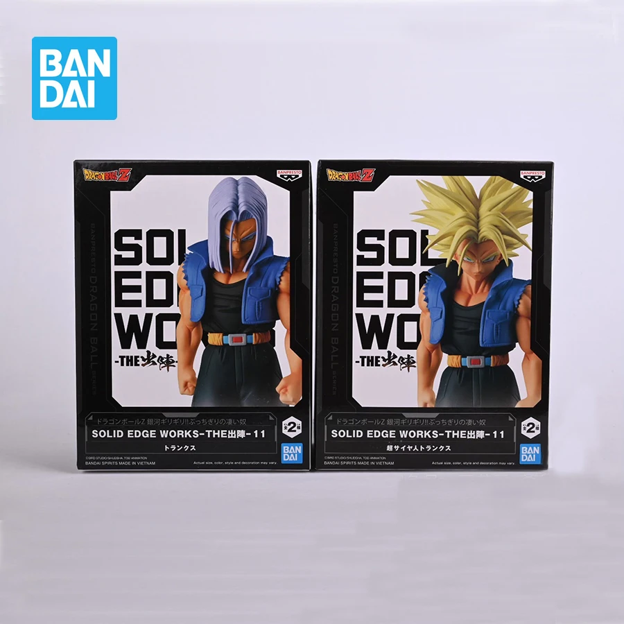 

Original Banpresto Anime Dragon Ball Solid Edge Works Super Saiyan 2 Trunks Action Figure Bandai Figurals Collectible Model Toys