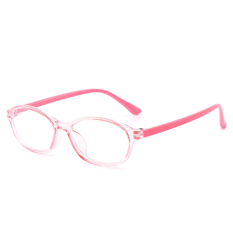 Anti Blue Light Glasses Blue Light Blocking Glasses for Kids Computer Glasses Silicone Frame Clear Lens Girl Boy Video Gaming Children Safety Eyewear