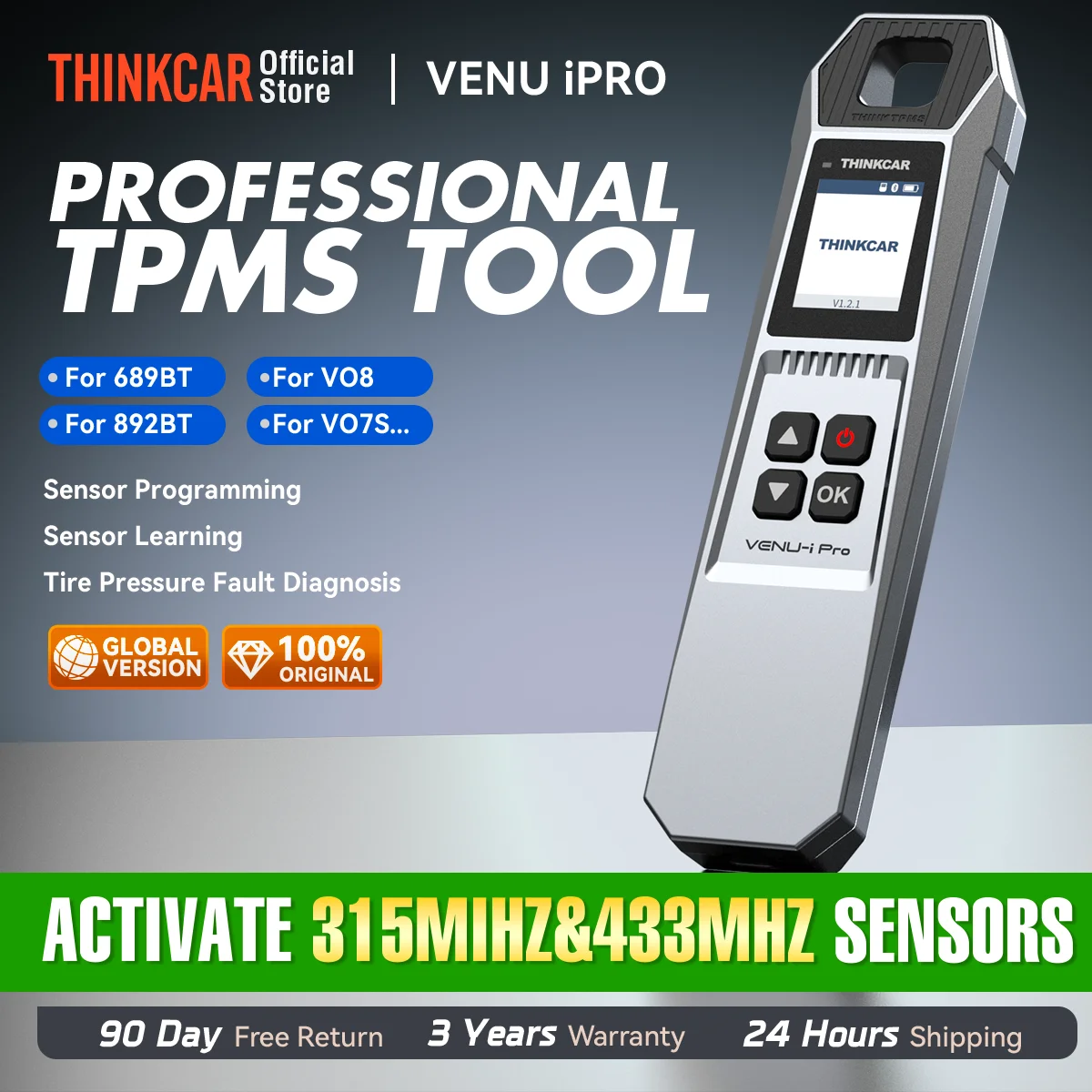 Herramienta de diagnóstico de presión de neumáticos para automóviles THINKCAR VENU iPRO Activador de aprendizaje de programación de sensores TPMS para automóviles para MUCAR 892BT THINKCAR 689BT