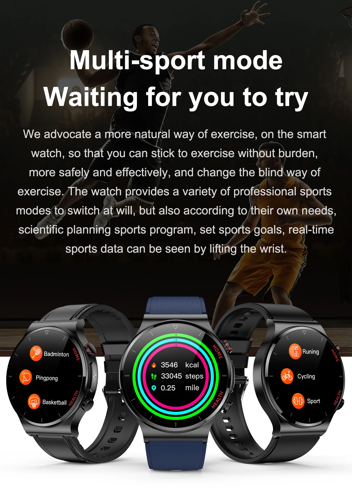 VWAR Men Smart Watch Laser Treatment Health Fitness Tracker ECG Heart Rate Blood Pressure Waterproof Smartwatch for IOS Andro