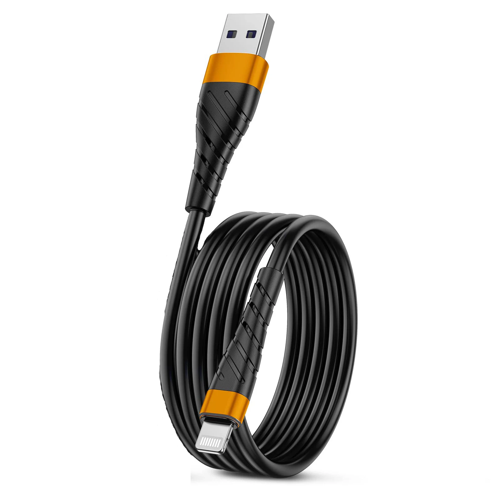 thumbnail image 1 of Cable USB de carga rápida 3A para iPhone 14, 11, 12, 13 Pro, X, XS Max, 6, 7, 8 Plus, SE, iPad, Cable de datos del cargador del teléfono, 1/2/3m, 10 pies, 1 of 5