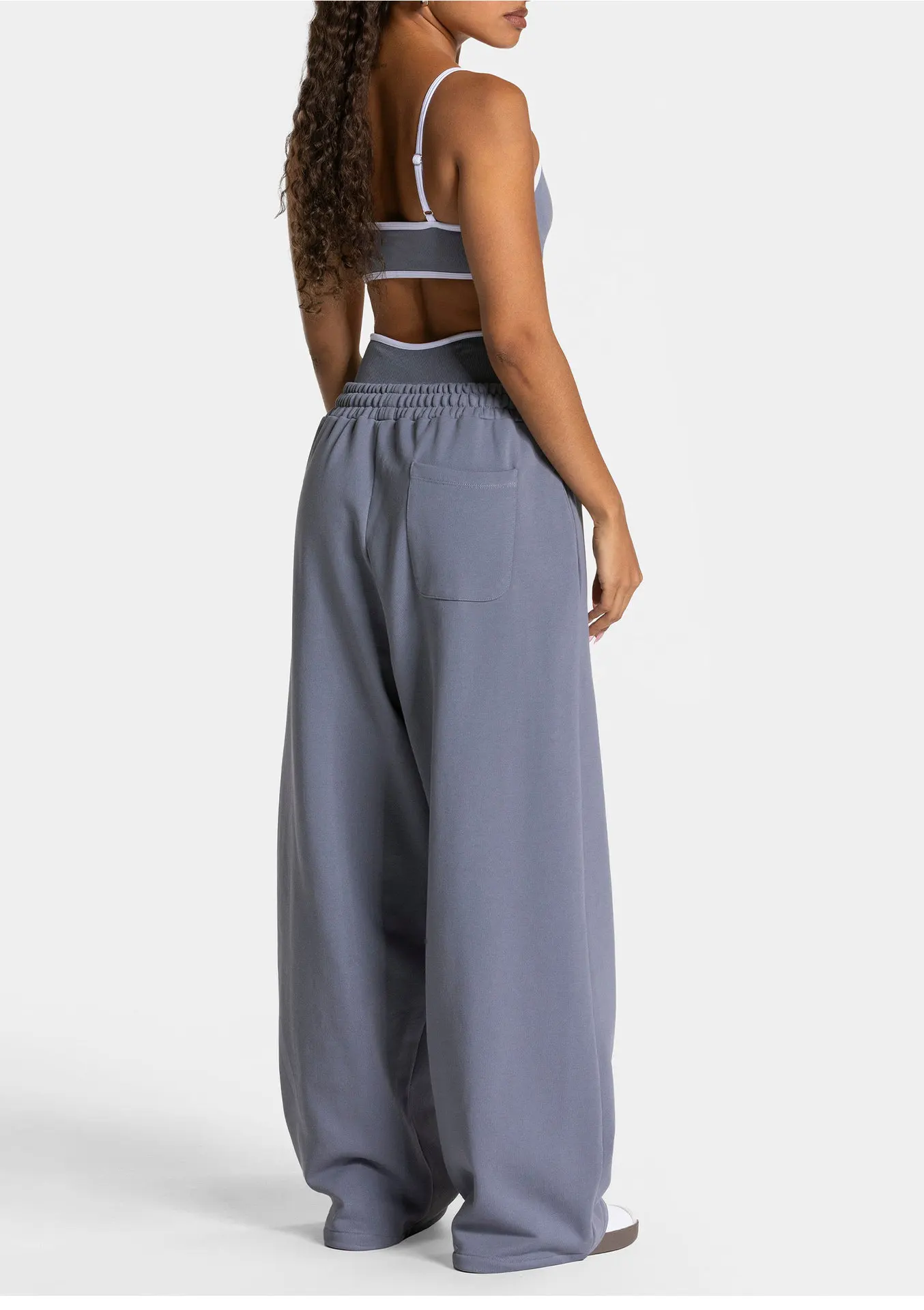 Pantalon Large Sport Femme avec Poches