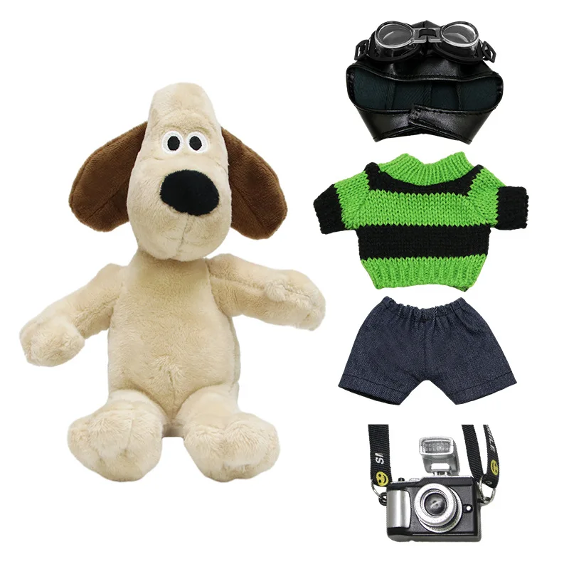 thumbnail image 1 of Muñeco de peluche de 24 cm con diseño de piloto Gromit, para decoración de interiores de coche, relleno de algodón PP, colgante para decoración de coche, regalo, 1 of 5