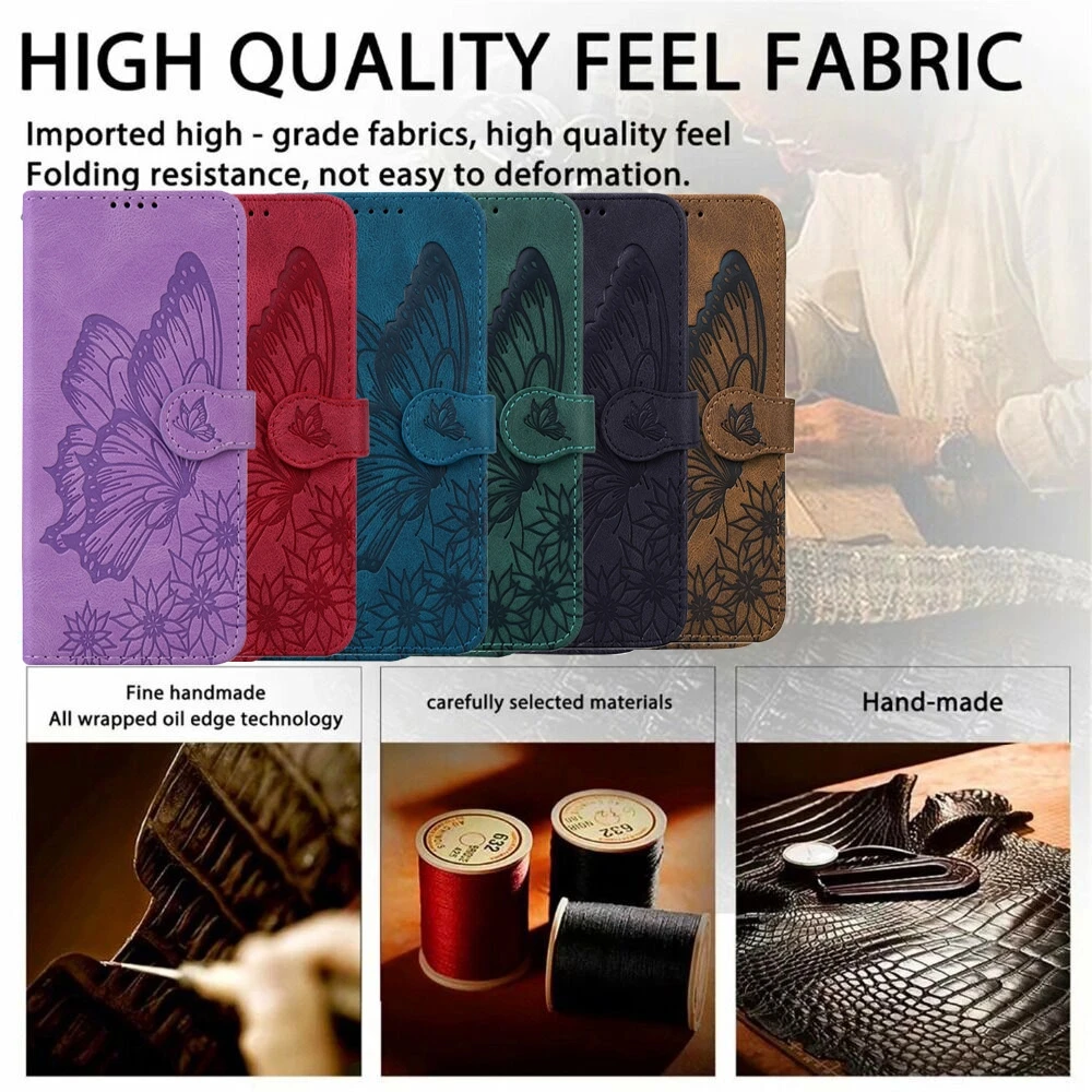 Premium Printed Leather Phone Wallet Case - Stylish and Durable Accessory