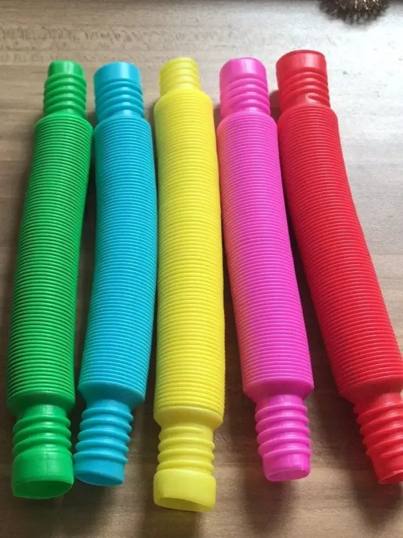 5'li Paket İnce Motor Becerileri ve Öğrenme Çocuklar için Benzersiz Sınıf Fidget Pop Tüp Duyusal Oyuncaklar
