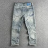 Heavy Washed Vintage Embroidered Denim Jeans Men's Versatile All Season Casual Trend Loose Tapered Straight Leg Pants Cityboys 2
