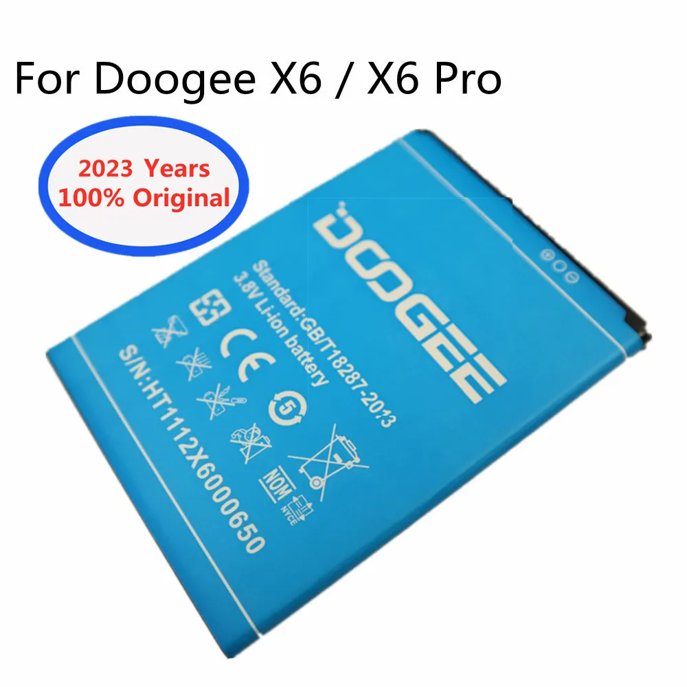 

2023 Years 100% Original X6 Mobile Phone Battery For Doogee X6 / X6 Pro X6pro High Quality Li-ion Rechargeable Battery In Stock