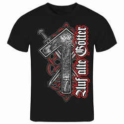 Nordic Vikings Odin Runes Graphic T - Shirt - 100% Cotton Casual Short Sleeve O - Neck Top, Sizes S - 3XL - XXXL (Black)