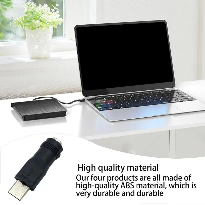 USB Type C Micro USB to DC5521 Electric Plug Converter Mobile Phone Charging Adapter Head 5V Interface