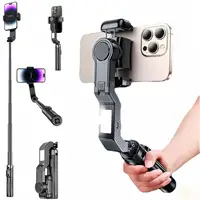 Multi Functional Handheld Gimbal Phone Holder Selfie Stick with Lightening Bolt Lamp Portable Monopod For Mini Photography 1