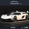 Diecast 1:24 Scale jesko Sport Car Model Metal Casting Toys Vehicles Sound Light Collective Home Decor Kids Boys Voiture 1