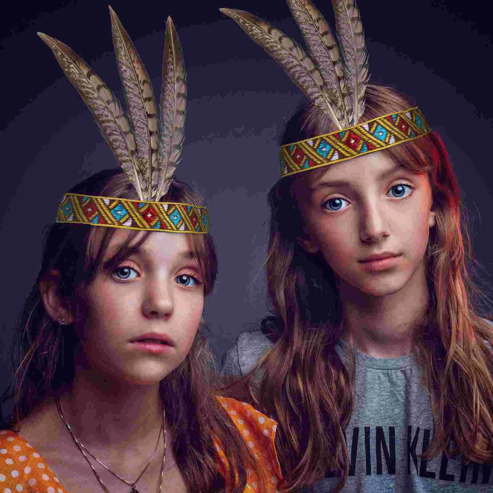 Bande de Sauna Évasée Indienne pour Enfants, Accessoires de Costume, Décoration de Cheveux