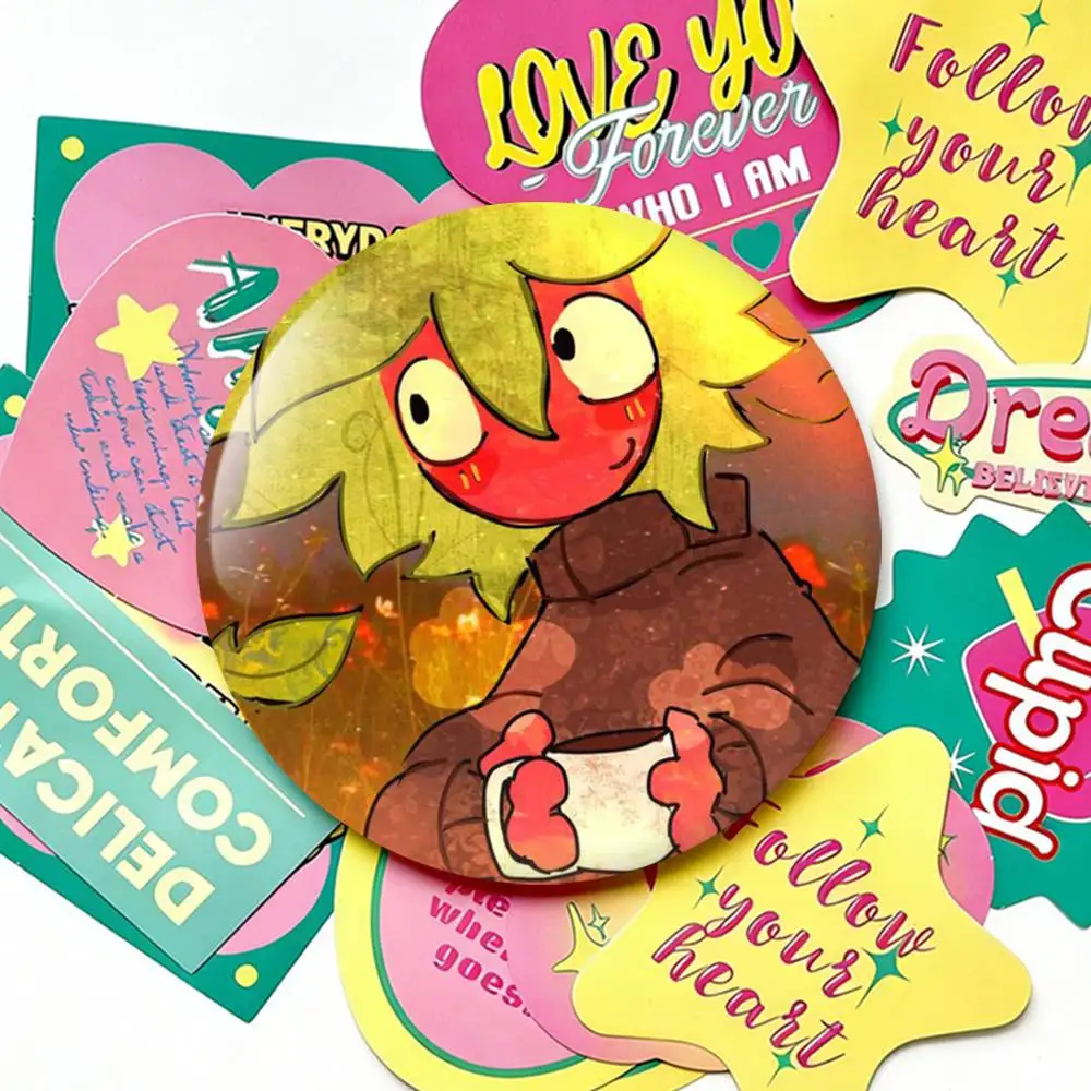 Sprout D-Dandys Collectible Badge Set - Round Fan Souvenir Brooches