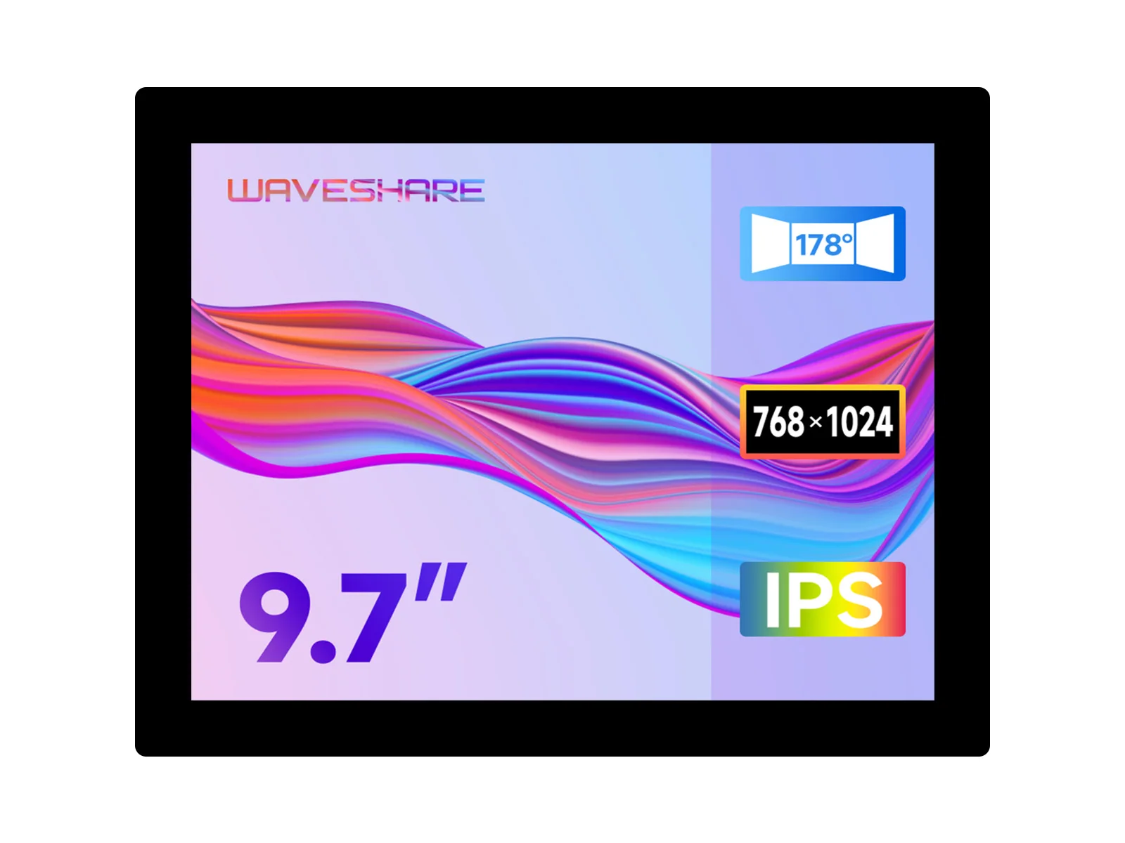 Waveshare  ġ ÷, 768  1024, ȭ  г, HDMI ̽, IPS г, 10 Ʈ ġ, 9.7 ġ
