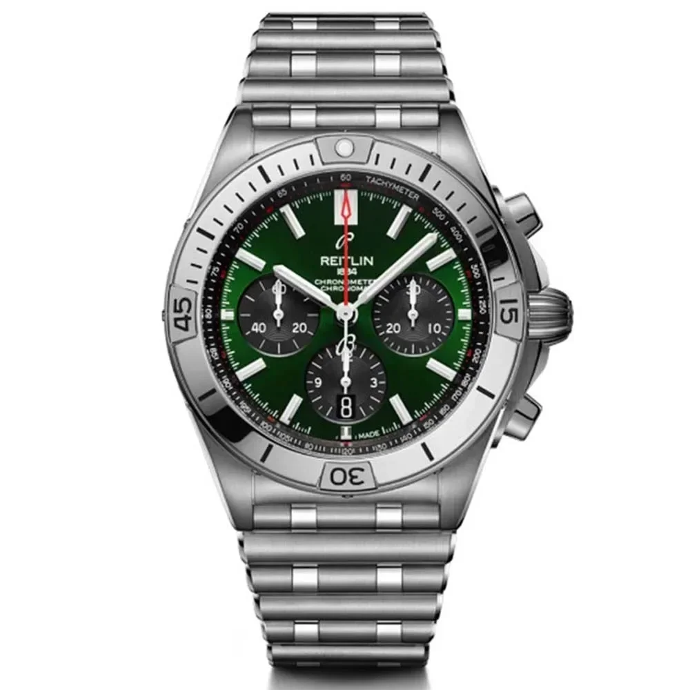 

AAA B ,Br LOGO Watches For Mens Business Multifunction Automatic Date Wristwatch Luxury Full Stainless Steel Chronograph Clocks