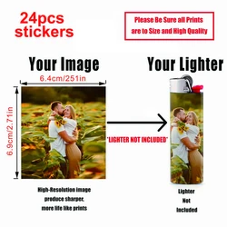 Customized Pocket Lighter Stickers with Logo, Photo & Slogan (24Pcs)