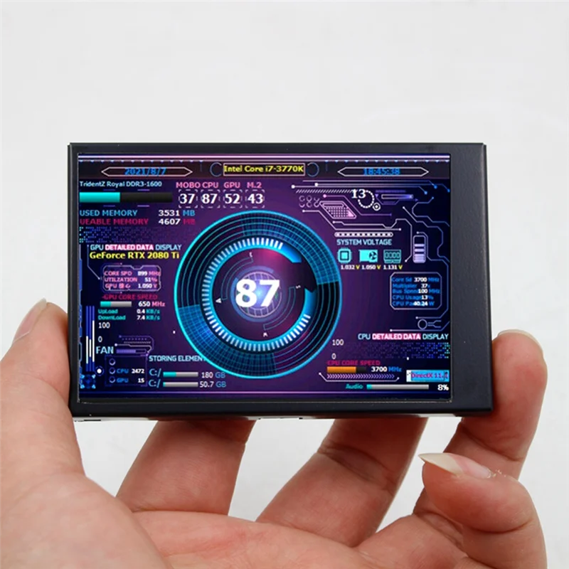 AIDA64 ÿ ̴  ũ IPS , USB ǻ , USB LCD ÷, PC ̽, , A, 3.5 ġ