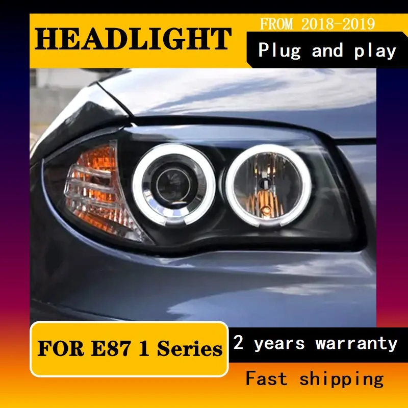 

Car Accessories for BMW 1 Series Front Lights 2004-2011 BMW E87 LED Headlight 120i 118i DRL Turn Signal High Beam Projector Lens